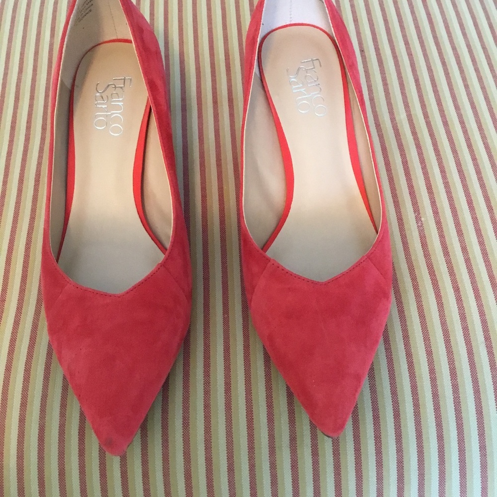Red Suede Pumps